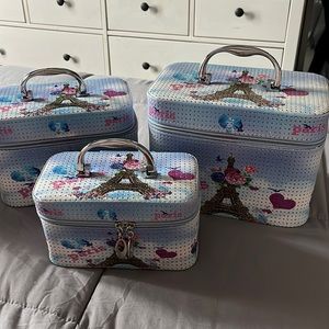 Net set 3 box cosmetic with their mirror design paris